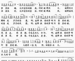 我那扶犁的爹呀灯影里的娘简谱(歌词)-朱永飞歌曲-小雨曲谱