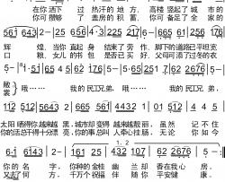 我的农民工兄弟简谱-丁时光词 温恩银曲
