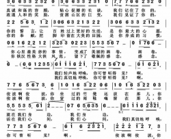 你在我们身边石作良词武俊毅曲你在我们身边石作良词 武俊毅曲简谱