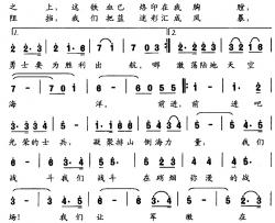 前进，光荣的士兵简谱-音乐·舞蹈《水兵之恋》选曲