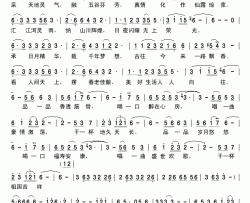 盛世国香简谱-泽旺多吉演唱-夏中东/智永飞词曲