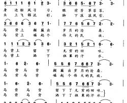 马背吟简谱-程建林词 郭君曲