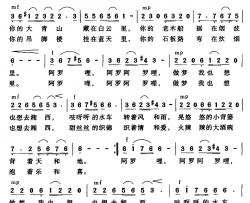 做梦也想去湘西简谱-金沙词 张世敏曲