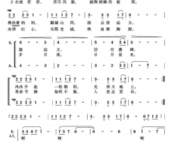 [朝鲜]赤胆红心歌剧《血海》选曲简谱