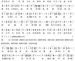 九歌·东皇太一简谱(歌词)-阿睿凌霓剑裳、狼嚎老表演唱-火中莲记谱