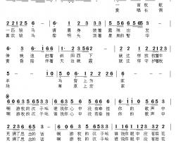 游牧的汉子简谱-宋宇春词/张士娟曲