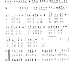 我们钟爱你 大众娱乐城男女声二重唱简谱