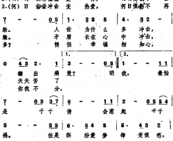 冲击简谱-香港电视剧《冲击》主题歌
