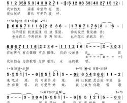 为你歌唱简谱(歌词)-张英席演唱-momoliu曲谱