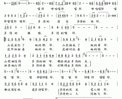 多情的苗家妹简谱-易秒英演唱-曾令多/余则林、曾令多词曲