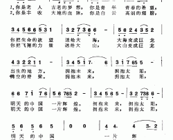 中国一片辉煌简谱-电视片《国脉》主题曲
