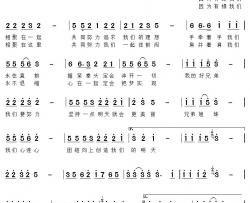 因为有缘简谱-余玉军演唱-余玉军曲谱