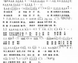 军人的倾诉旋律版简谱