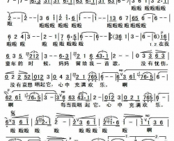 妈妈留给我一首歌简谱-郑绪岚演唱-徐银华/徐景新词曲