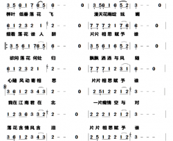 片片相思赋予谁简谱-晓依演唱-付子明曲谱