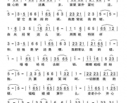 都是我的错顾家词刘北休曲简谱