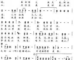 大别山，英雄的山简谱-修修词/王原平曲