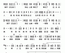 那些事那些人简谱-蔡琴演唱-陈韦廷/黄庆元词曲