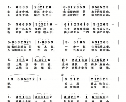 毛主席登上棉花山刘北休音频版简谱-刘北休演唱-刘岐山/刘北休词曲