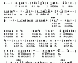 川江入海简谱(歌词)-泽旺多吉演唱-秋叶起舞记谱上传