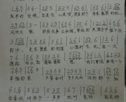 雨夜情歌简谱