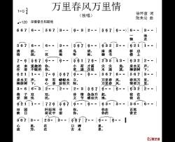 万里春风万里情简谱-徐环宙词/张朱论曲