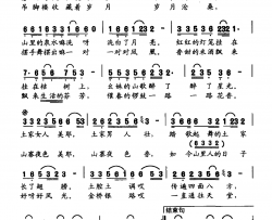山寨夜色美简谱-雷淑敏演唱-甘茂华/杨军词曲