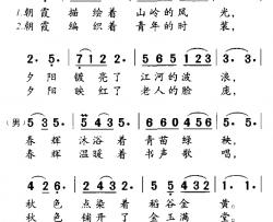太阳下面是故乡简谱-男女声二重唱
