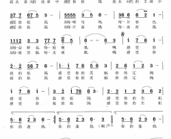 感受祖国吴广川词张友殿曲简谱