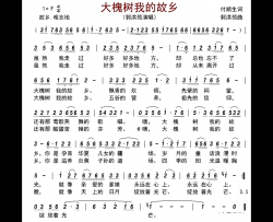 大槐树我的故乡简谱-郭洪领演唱-古弓制谱