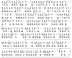 遇见新疆简谱-刘和刚演唱-小叶子制谱