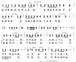 走进南极简谱-尤建华词/方瑛曲韦唯-