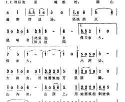 地雷战电影《地雷战》主题歌简谱