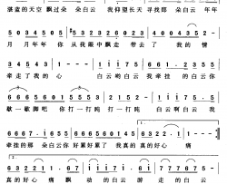 我牵挂的那朵白云简谱-刘安平词/邓琳雅曲