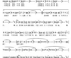 中国高铁之歌简谱-曾祖标 邓永旺词 龙华云曲