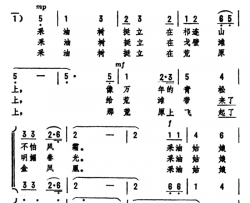 采油姑娘赵铭词劫夫曲采油姑娘赵铭词 劫夫曲简谱