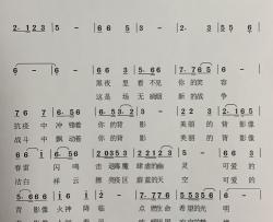 美丽的背影简谱-熊琳演唱-傅明江曲谱