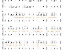 新年这一刻钢琴简谱-数字双手-SNH48
