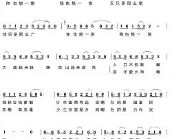 大家来想一想简谱-朱流星张士诚词/王佑贵曲