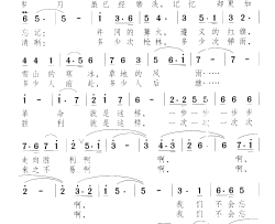 我们不会忘记简谱-颂今曲谱