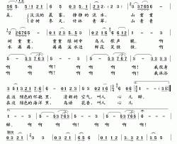大森林的早晨廖昌永版简谱-廖昌永演唱-张士燮/徐沛东词曲