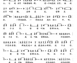 有一个名字叫雷锋简谱-杨智慧演唱-杨显群/杨铭词曲