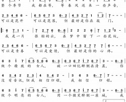 醉女人简谱-陈瑞演唱-渔鱼/刘亦敏词曲