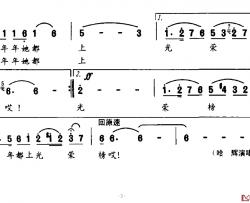 胖姑娘简谱-陈克正词/夏中汤曲
