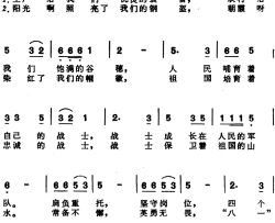 忠诚的战士简谱