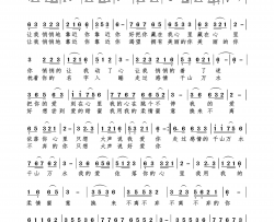 只想大声说我好爱你简谱-颜禧演唱-何顺贵/戴建华词曲
