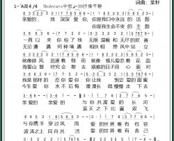 亲爱的，我爱你简谱