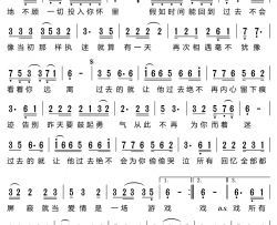 过去已成为过去简谱-风语演唱-开心笑/心怡、开心笑词曲
