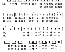 军歌金曲：一二三四歌简谱