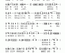 秦岭飞歌简谱-高平展演唱-王腾芳/赵永生词曲
